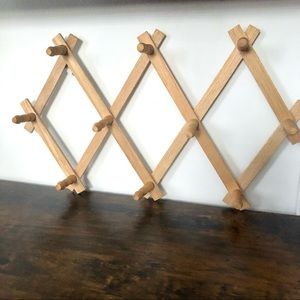 Vintage accordion hook peg board